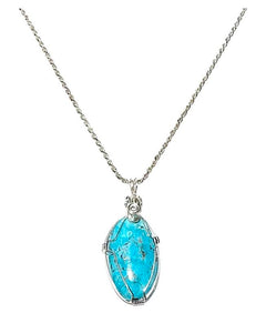 "Turquoise & Sterling Silver Necklace" by Nancy Haver