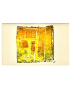 "Gold/Rust/Green Print" by Alma Garrison