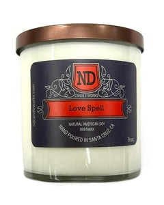 "Love Spell" candle by ND Candle Works