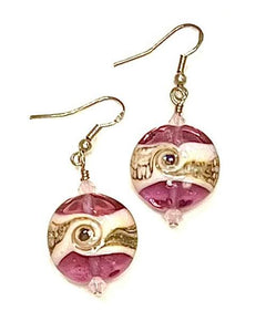 "Glass Swirl Earrings" by Sally Wood