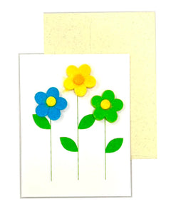 "Felt Flowers" card by Maureen Perkinson