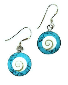 "Turquoise & Shiva Eye Earrings" by Dana Spanierman