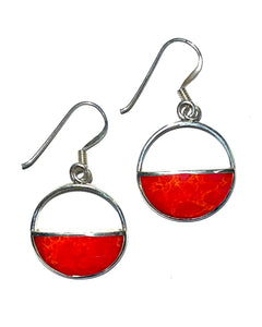 "Red & Silver Earrings" by Dana Spanierman